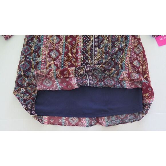 Amy Byer 2207Q7T Girl's Sz 16 Multicolor Harvest HMC Knee Length Dress $58+ - Picture 10 of 12